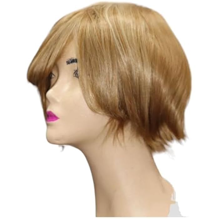 DILLARDS Short Layered Synthetic Wig, Honey Blonde, Bob Style With Side Bangs - Image 4